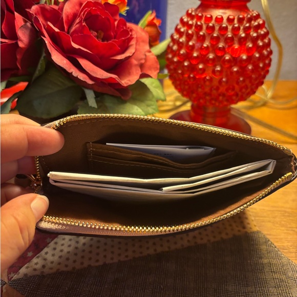 Coach Signature Chick Corner Zip Wristlet - Picture 3 of 4